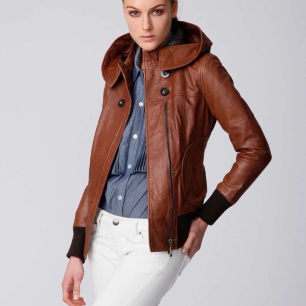 Soia and Kyo genuine Leather jacket. NWT.